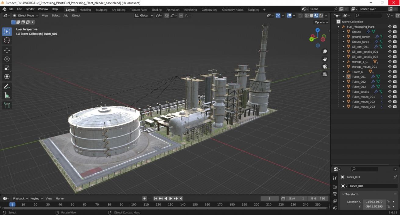 3D Fuel Processing Plant