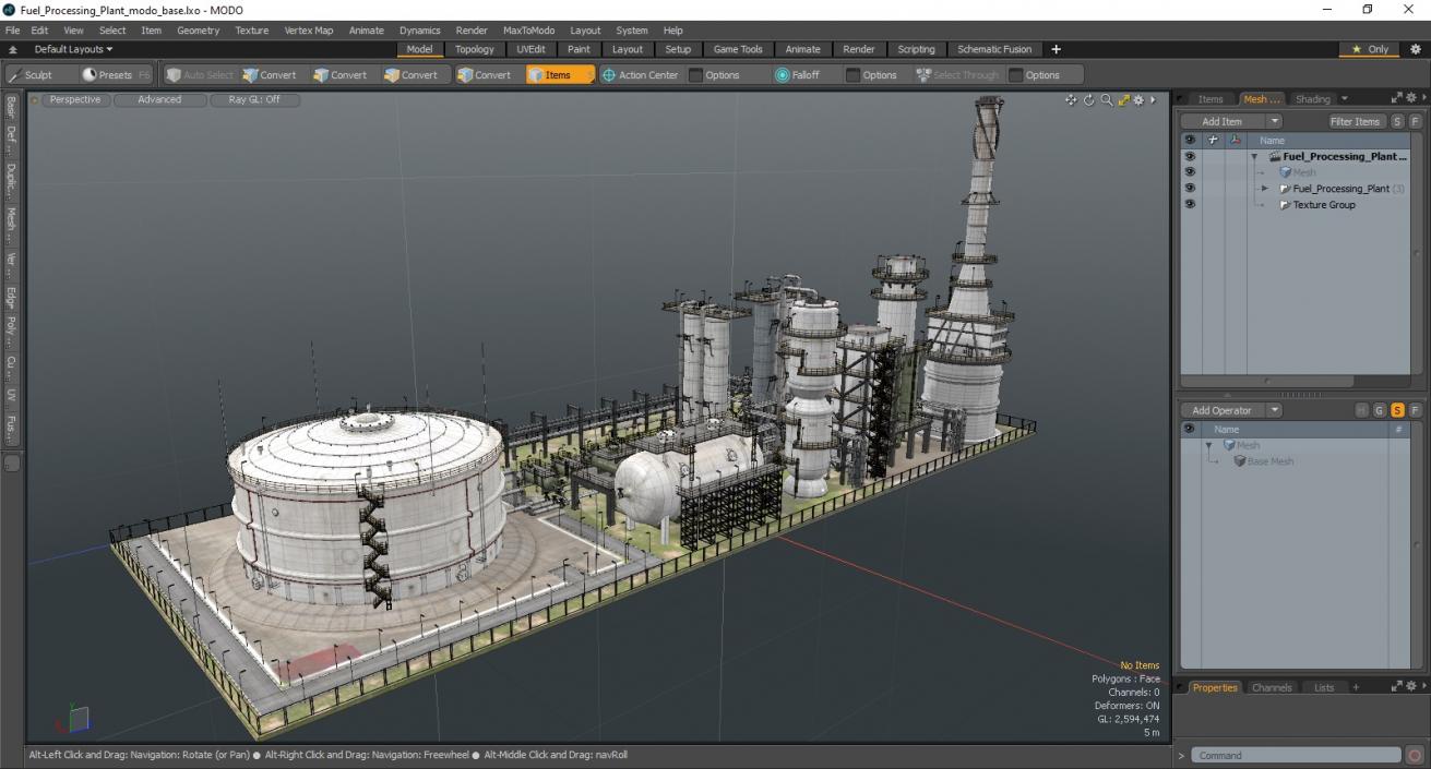 3D Fuel Processing Plant