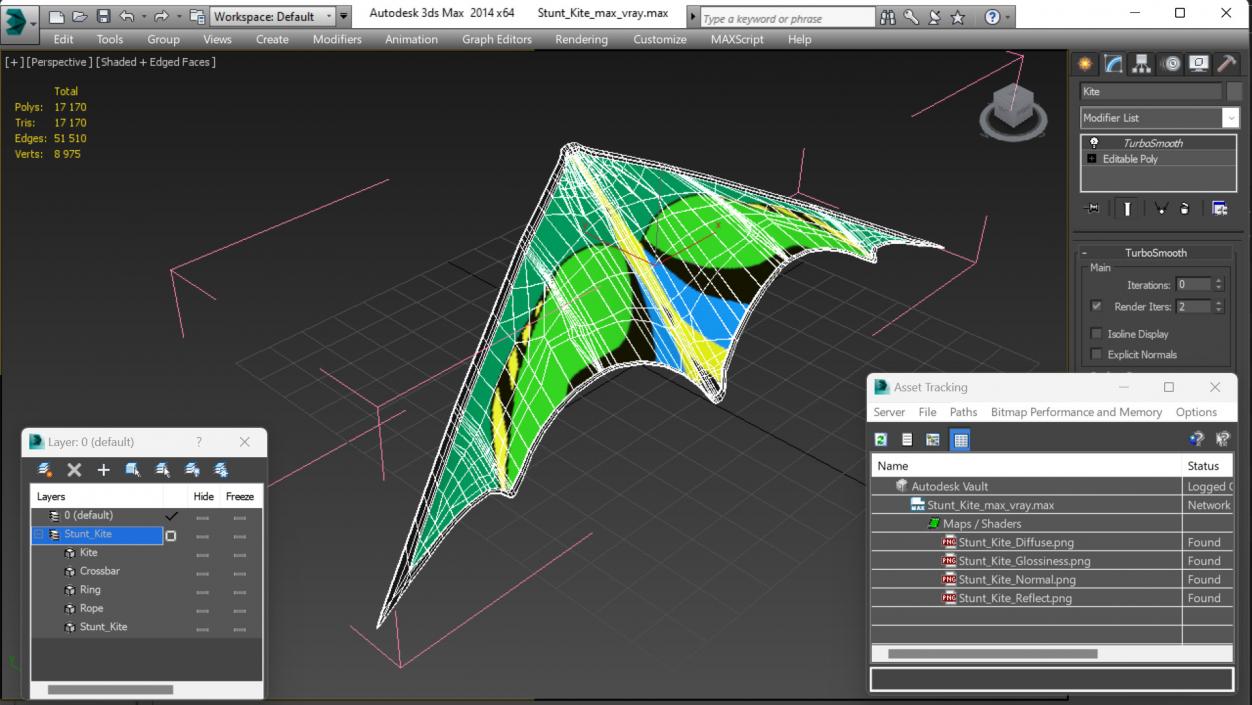 3D model Stunt Kite