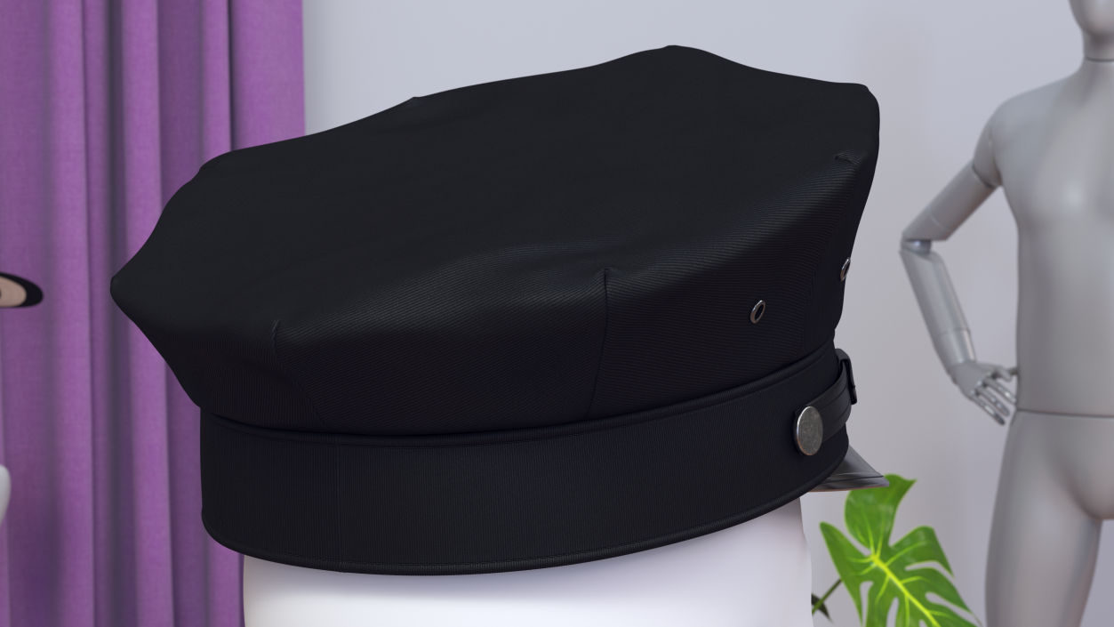 Highly Detailed Police Officer Cap 3D model