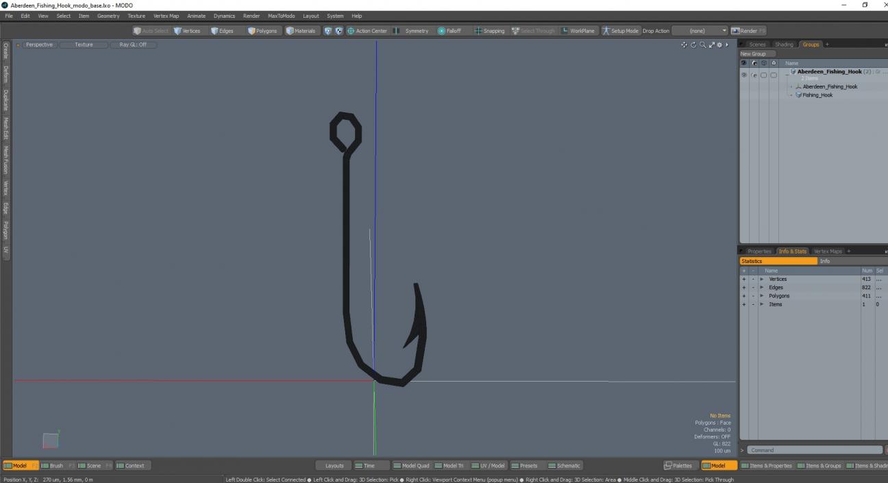 3D Aberdeen Fishing Hook