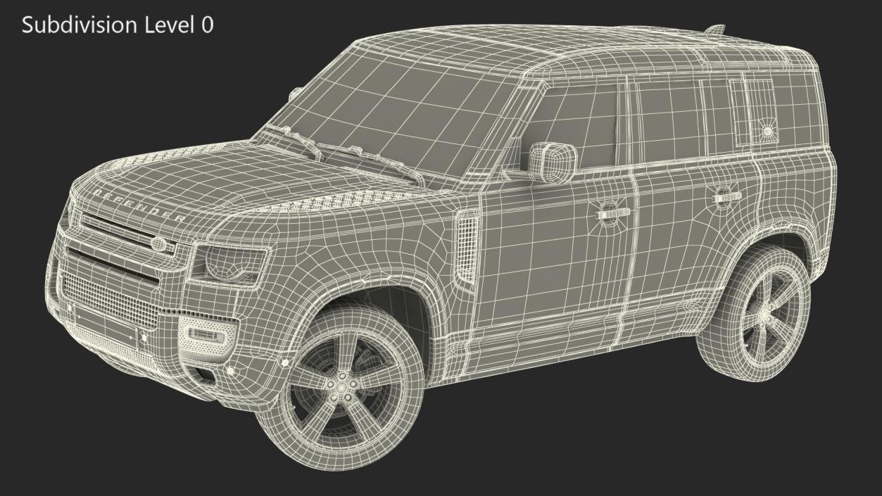 Land Rover Defender Country Pack Rigged 3D model