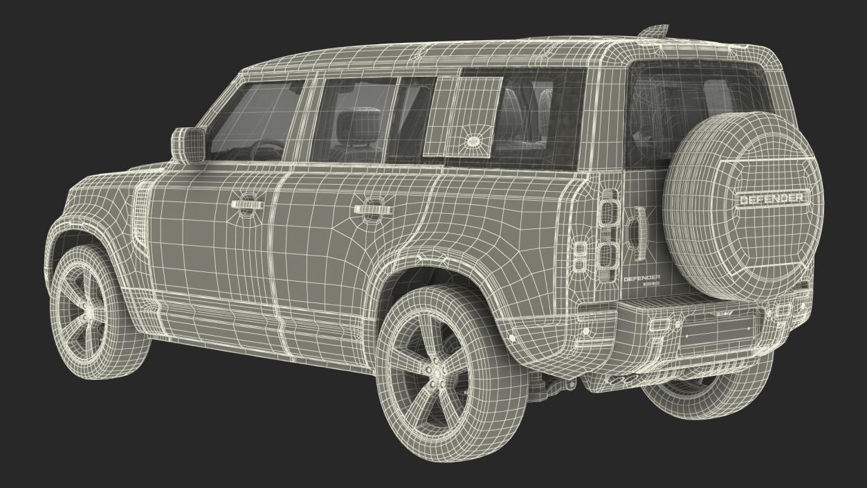 Land Rover Defender Country Pack Rigged 3D model