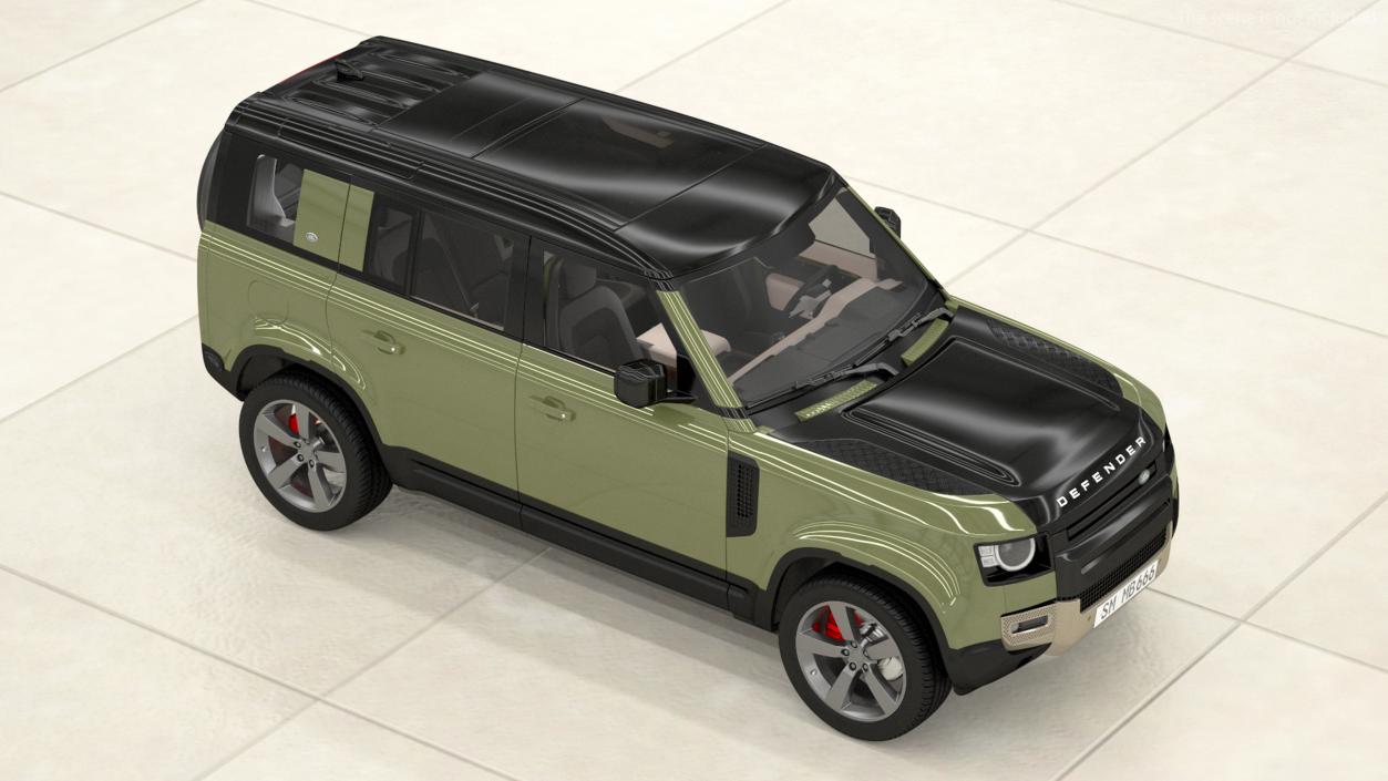 Land Rover Defender Country Pack Rigged 3D model