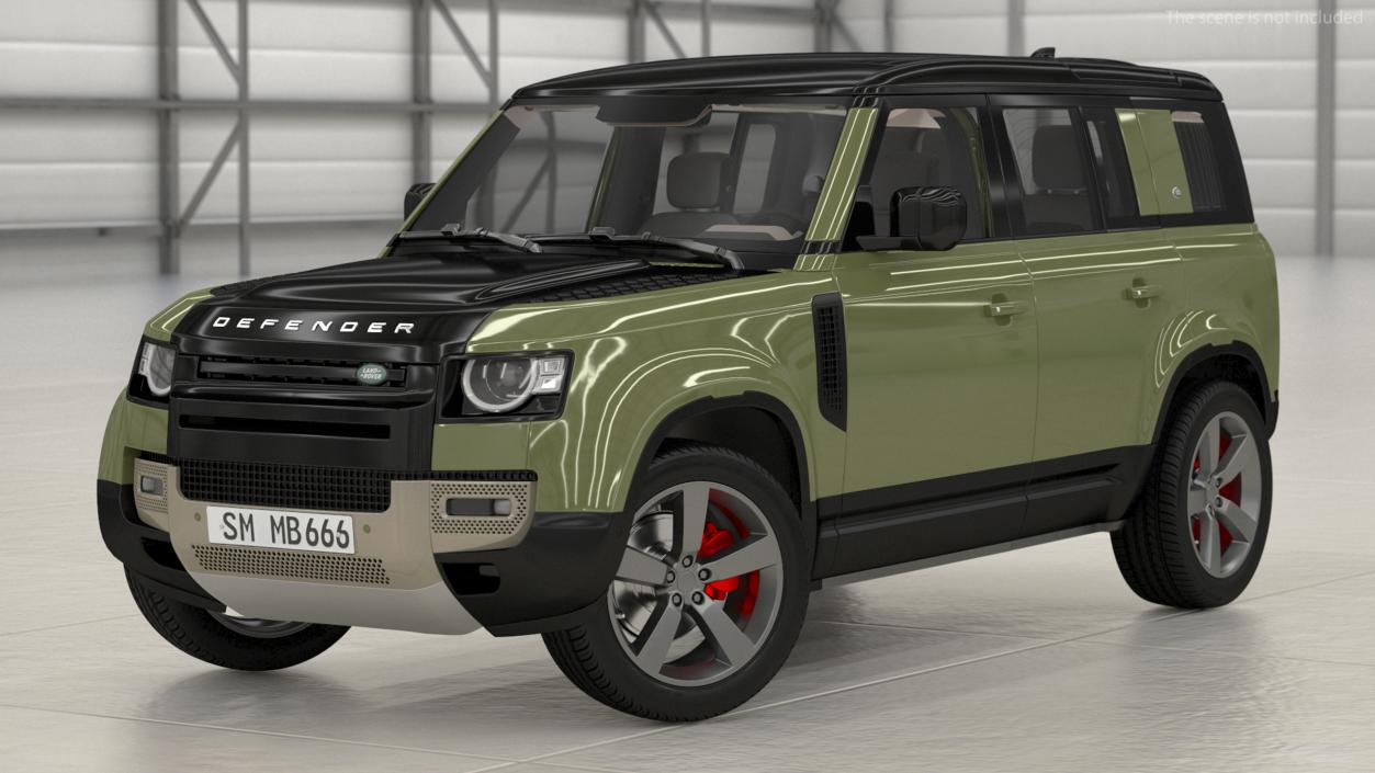 Land Rover Defender Country Pack Rigged 3D model