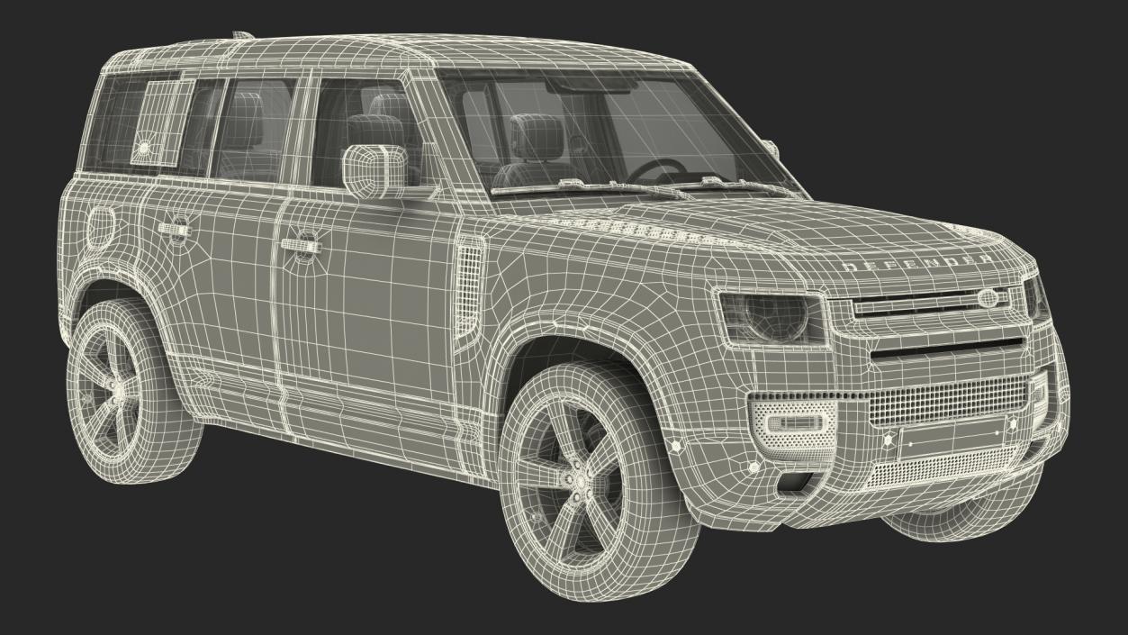 Land Rover Defender Country Pack Rigged 3D model