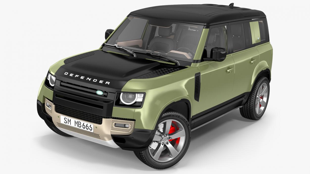 Land Rover Defender Country Pack Rigged 3D model