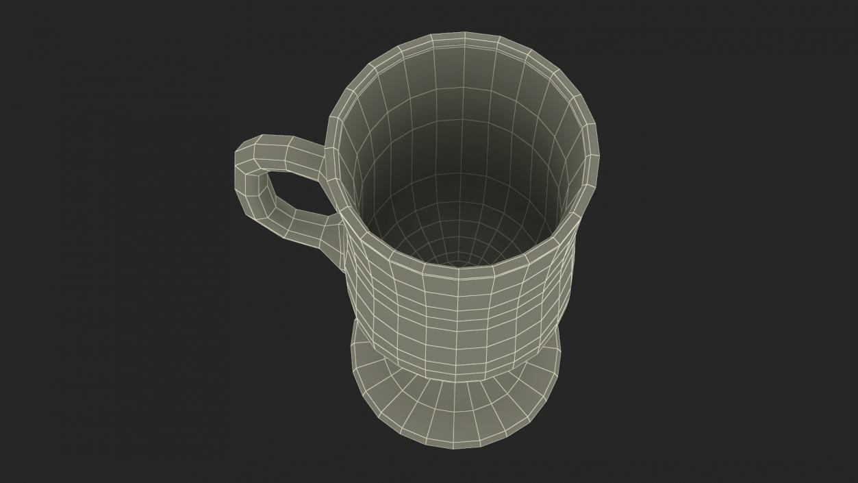 Irish Glass Coffee Mug 2 3D model