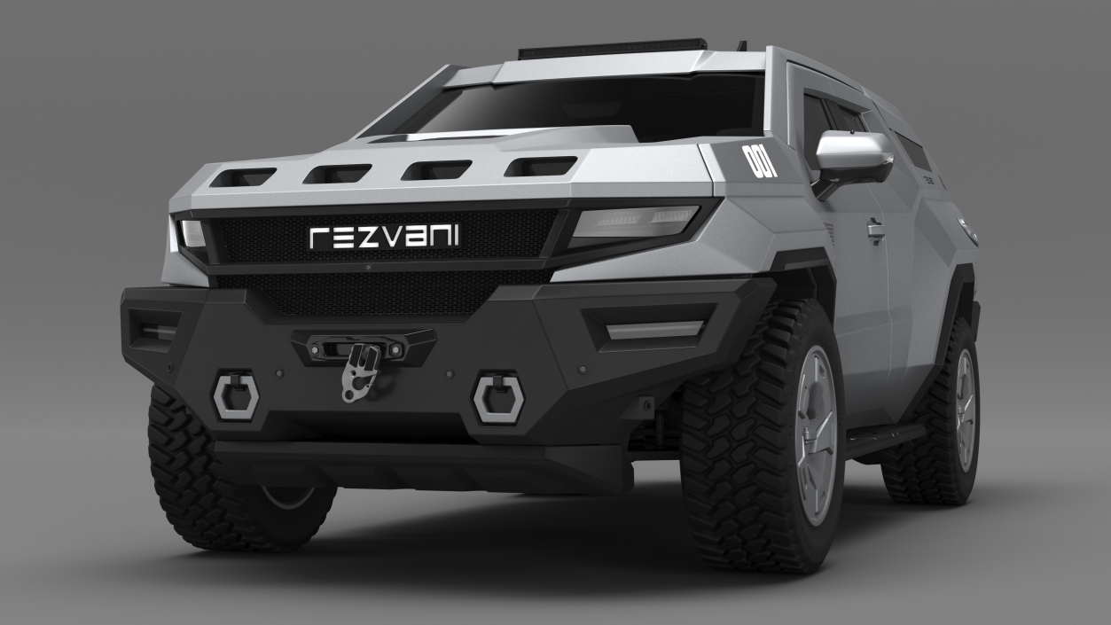 2023 Rezvani Vengeance Armored SUV Lights Off 2 3D