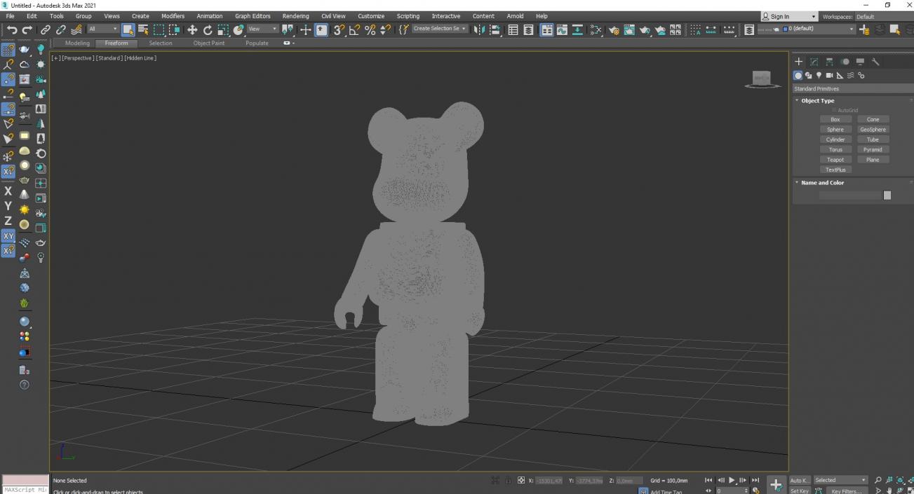 Collectible Figure Bearbrick Black for 3D Print 2 3D model