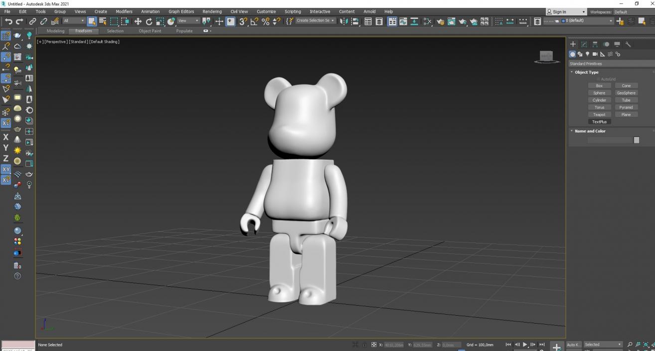 Collectible Figure Bearbrick Black for 3D Print 2 3D model