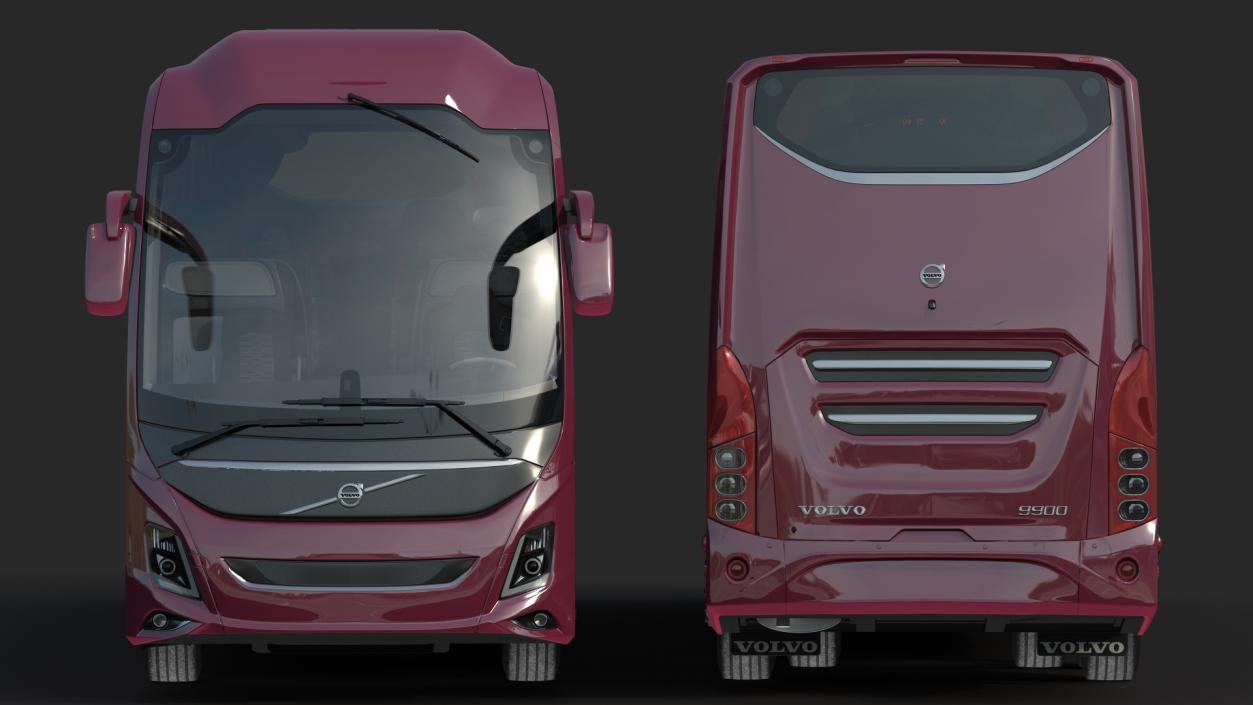 3D Volvo 9900 Bus Rigged