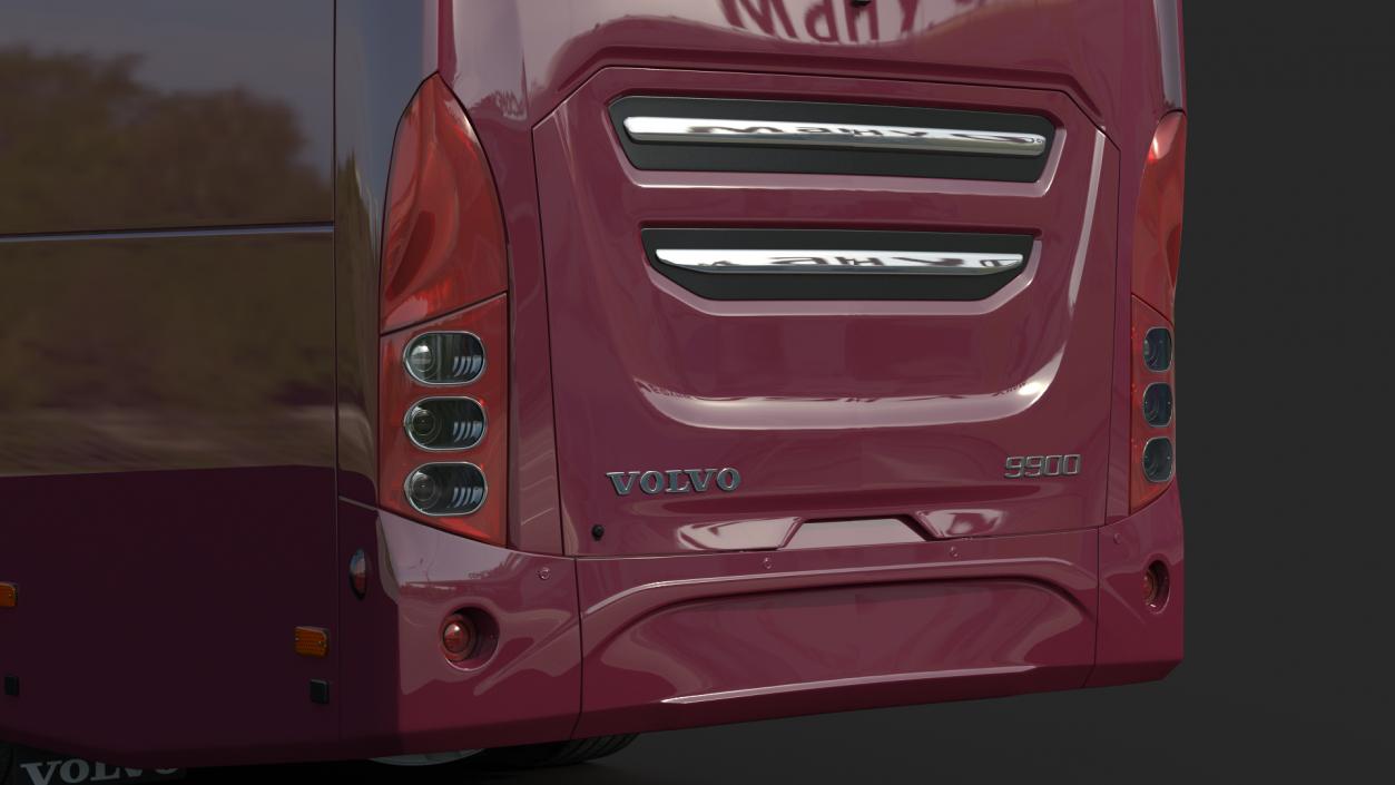 3D Volvo 9900 Bus Rigged