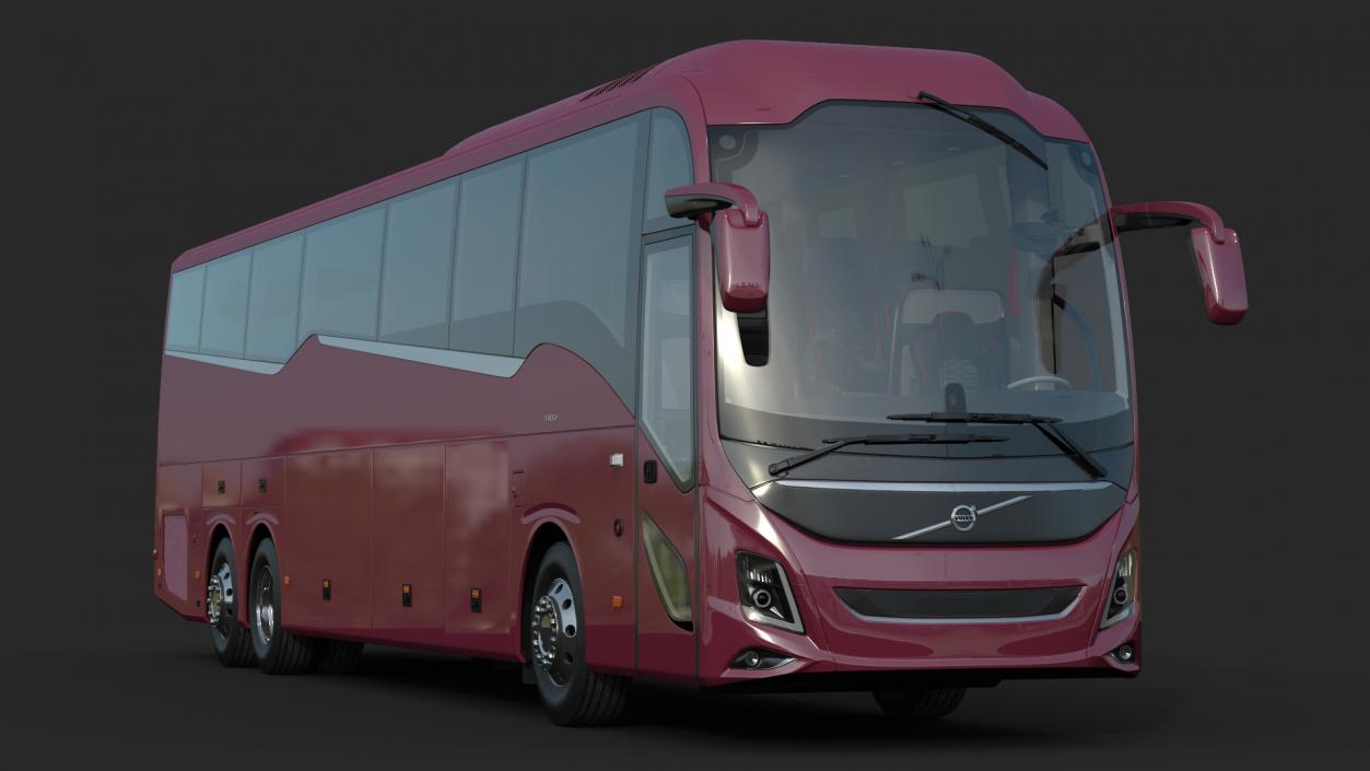 3D Volvo 9900 Bus Rigged