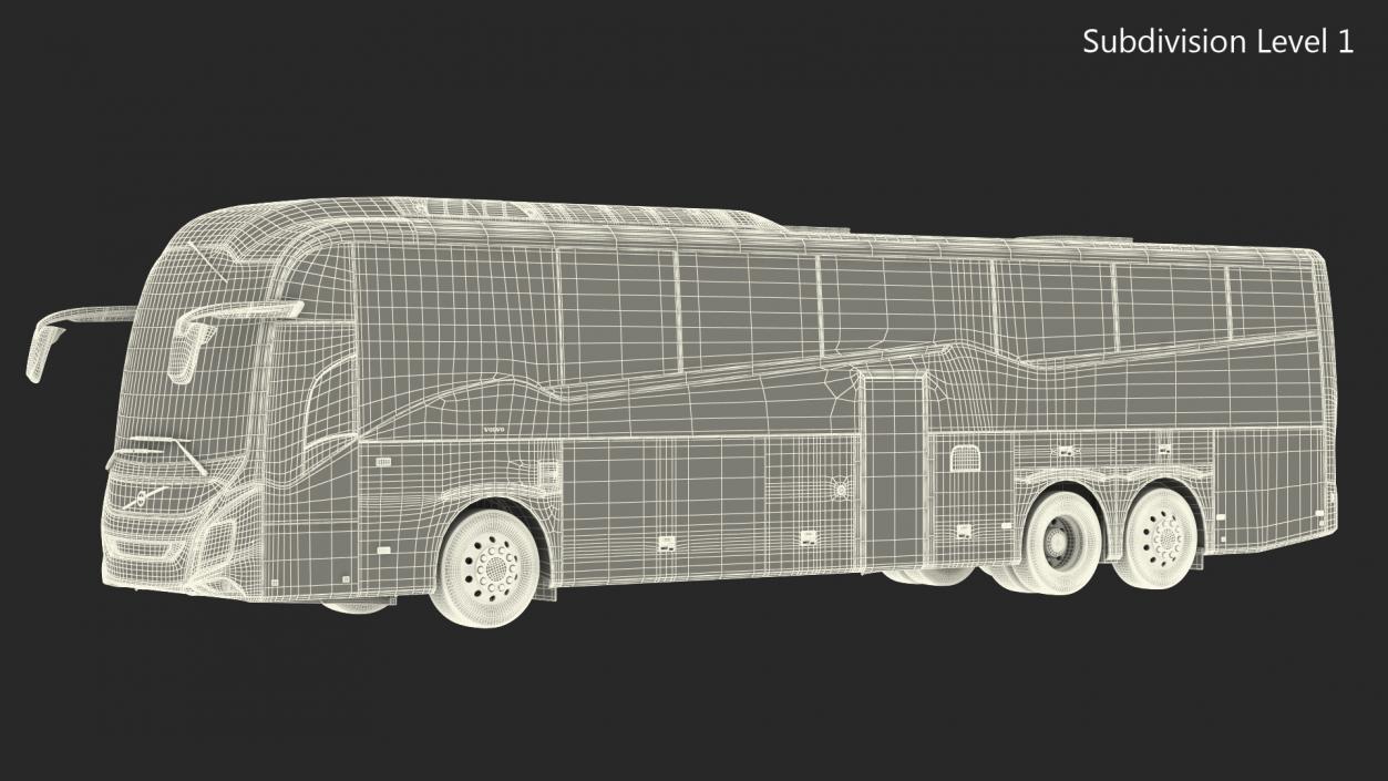 3D Volvo 9900 Bus Rigged