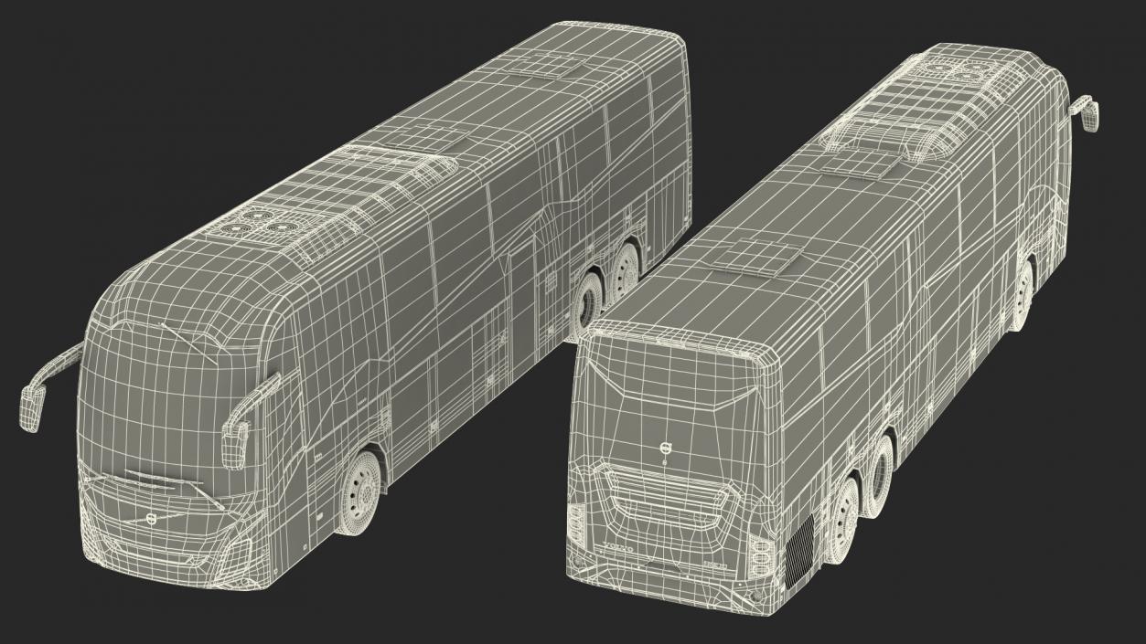 3D Volvo 9900 Bus Rigged