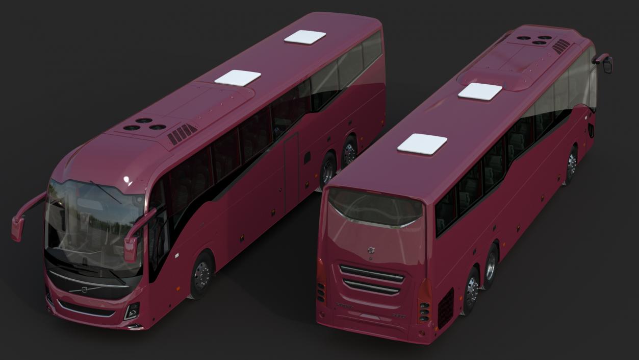 3D Volvo 9900 Bus Rigged