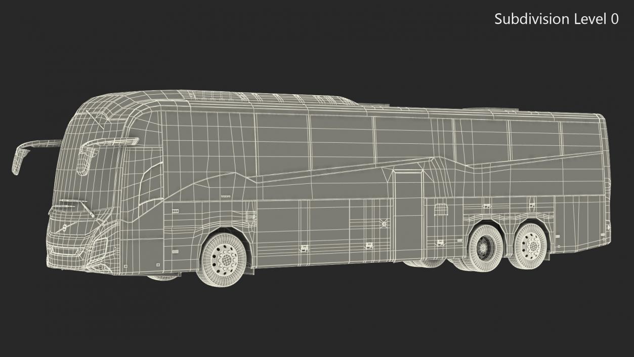 3D Volvo 9900 Bus Rigged