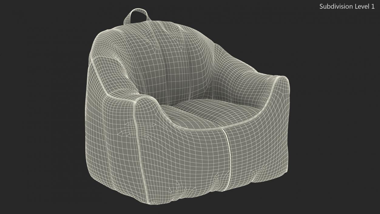 Hug Bean Bag Armchair Black 3D