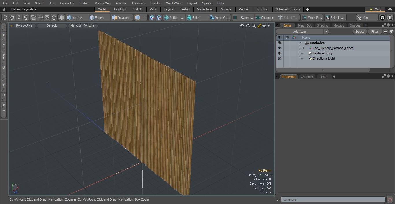 3D model Eco-Friendly Bamboo Fence