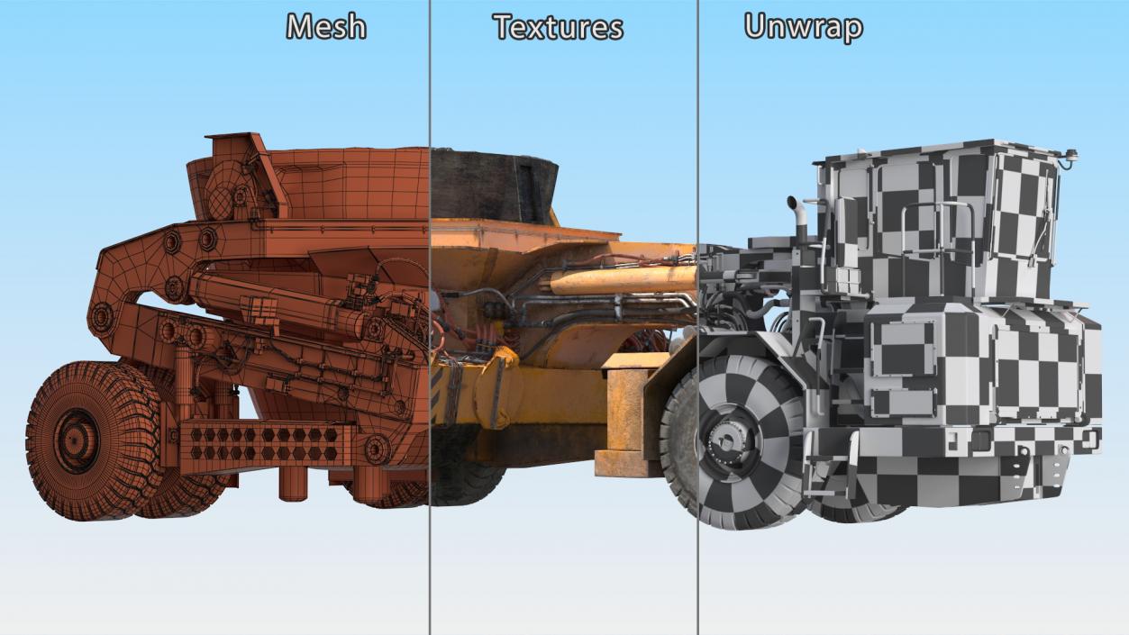 KAMAG Slag Transporter Used Rigged 3D model