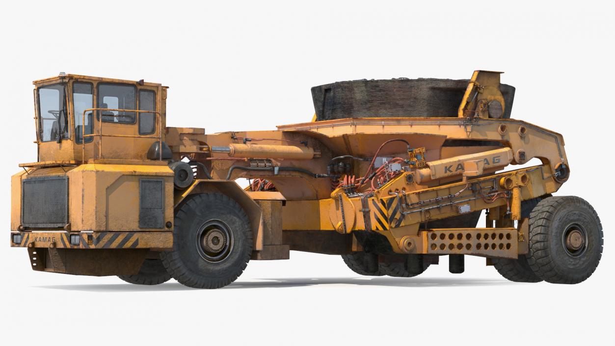 KAMAG Slag Transporter Used Rigged 3D model