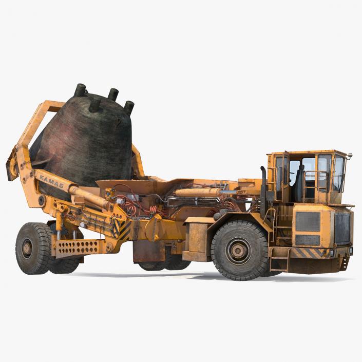 KAMAG Slag Transporter Used Rigged 3D model