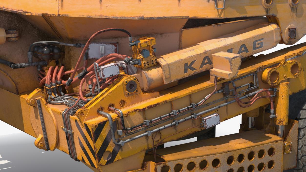 KAMAG Slag Transporter Used Rigged 3D model