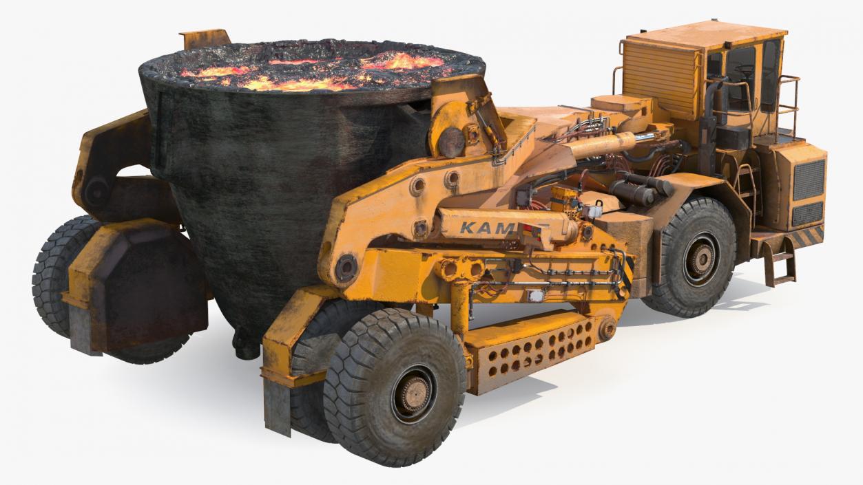 KAMAG Slag Transporter Used Rigged 3D model