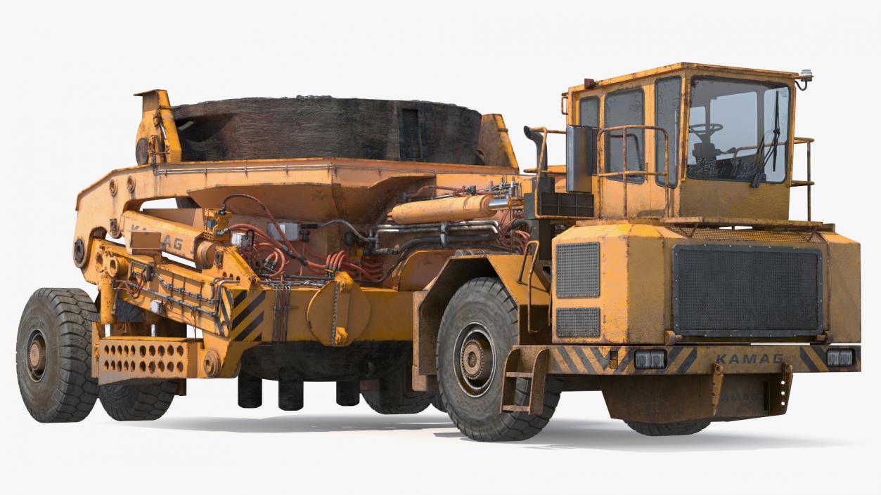 KAMAG Slag Transporter Used Rigged 3D model