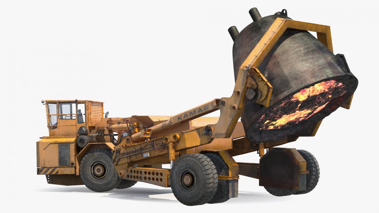 KAMAG Slag Transporter Used Rigged 3D model