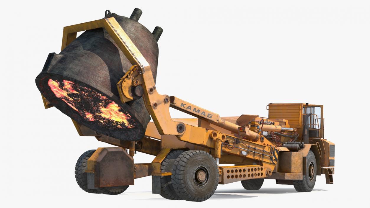 KAMAG Slag Transporter Used Rigged 3D model