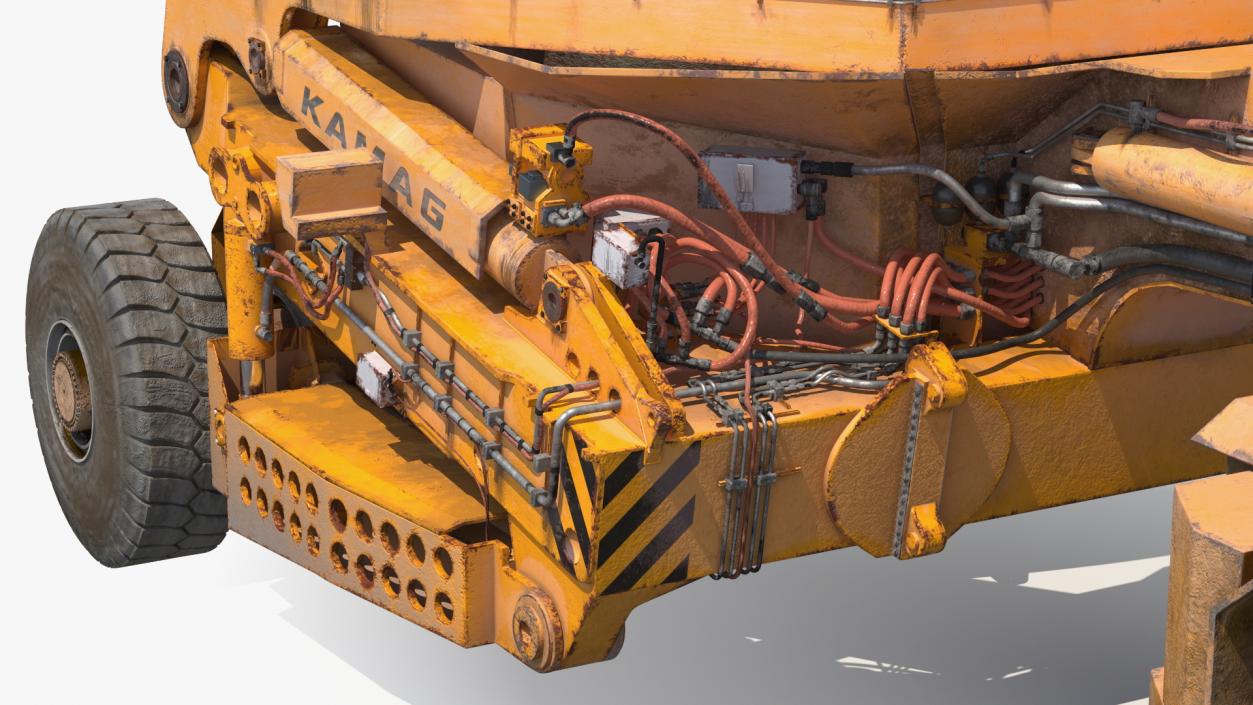 KAMAG Slag Transporter Used Rigged 3D model