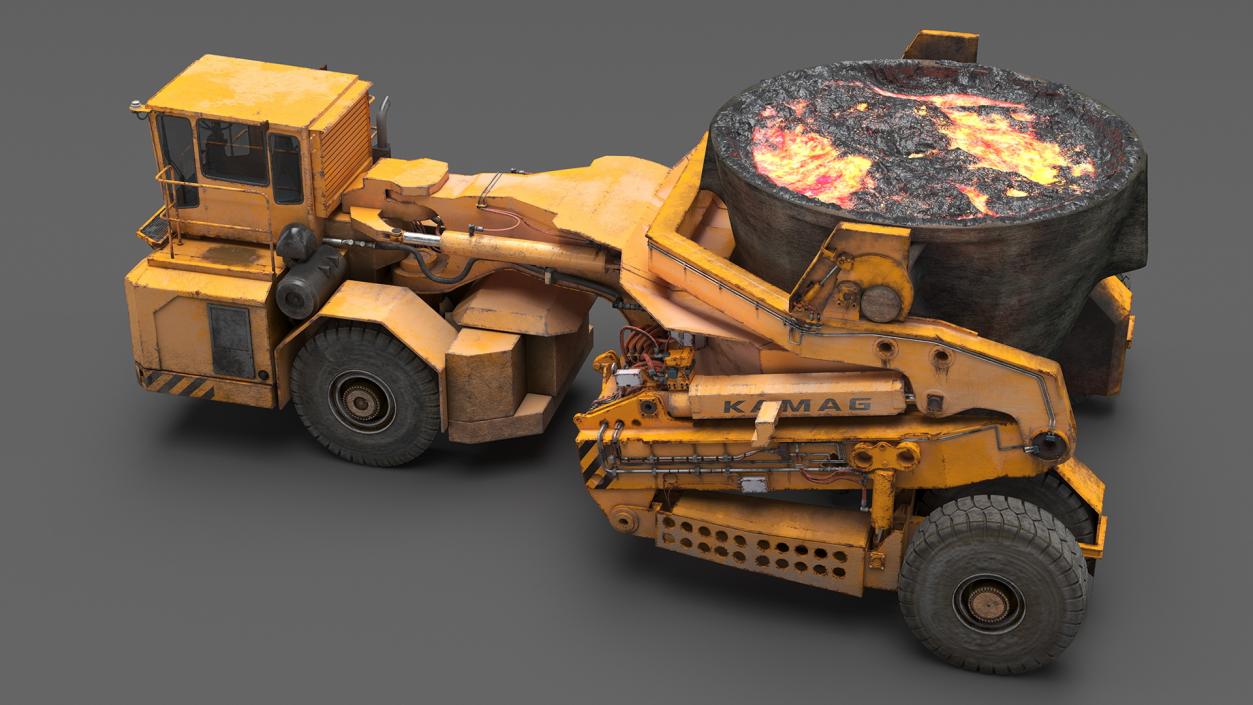 KAMAG Slag Transporter Used Rigged 3D model