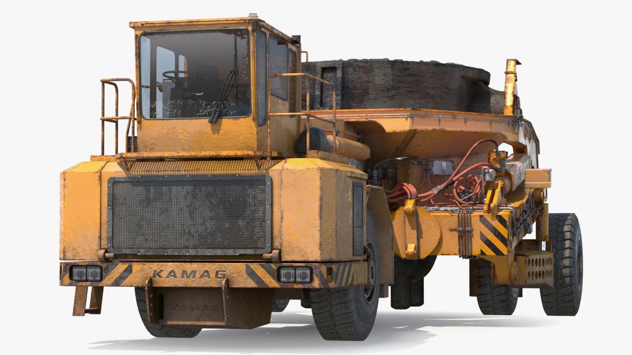 KAMAG Slag Transporter Used Rigged 3D model