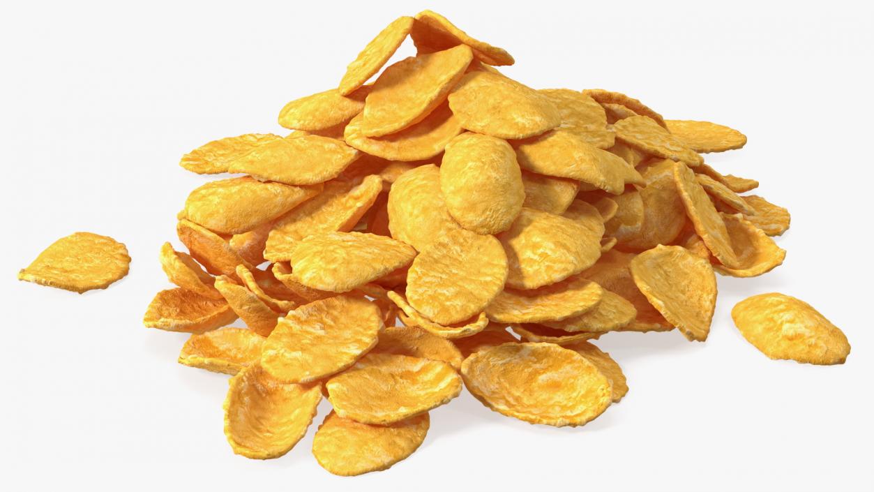 3D Pile of Dry Corn Flakes model