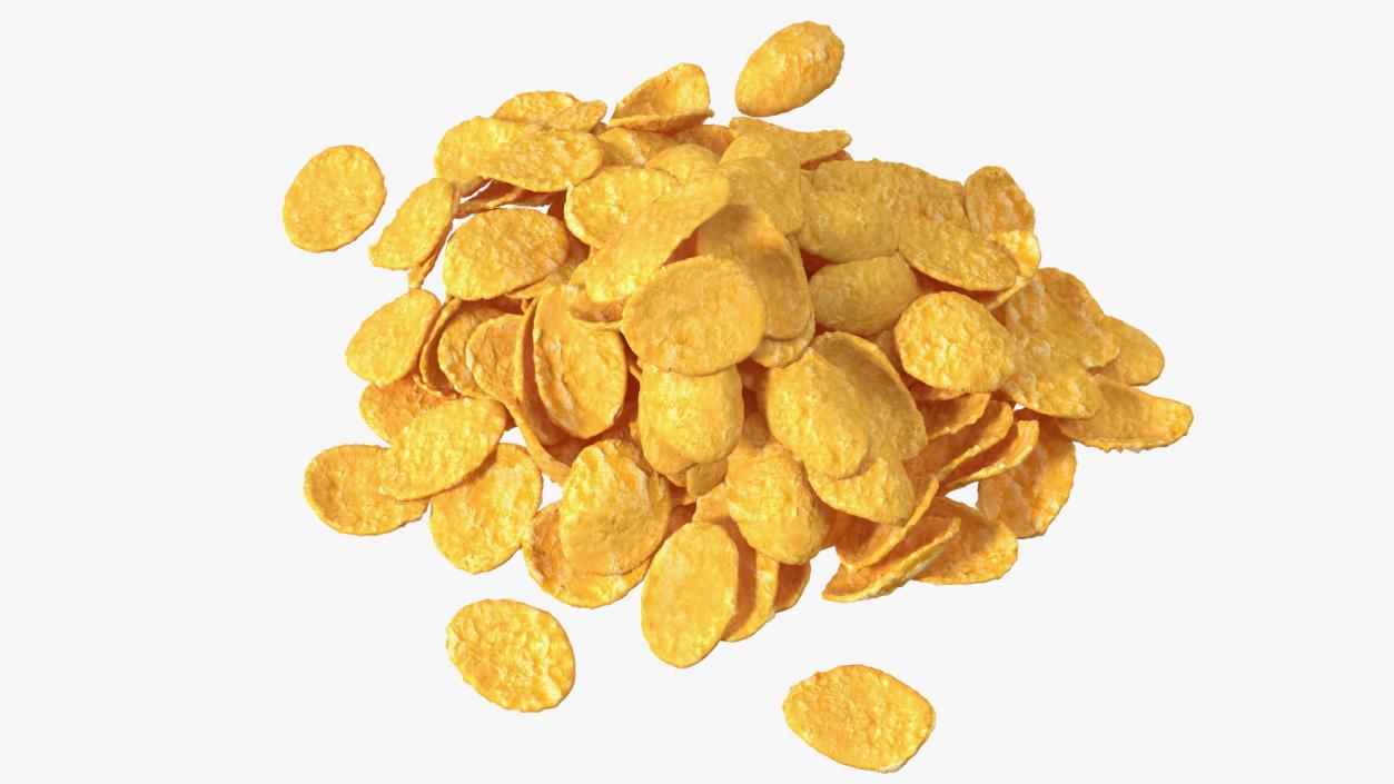 3D Pile of Dry Corn Flakes model