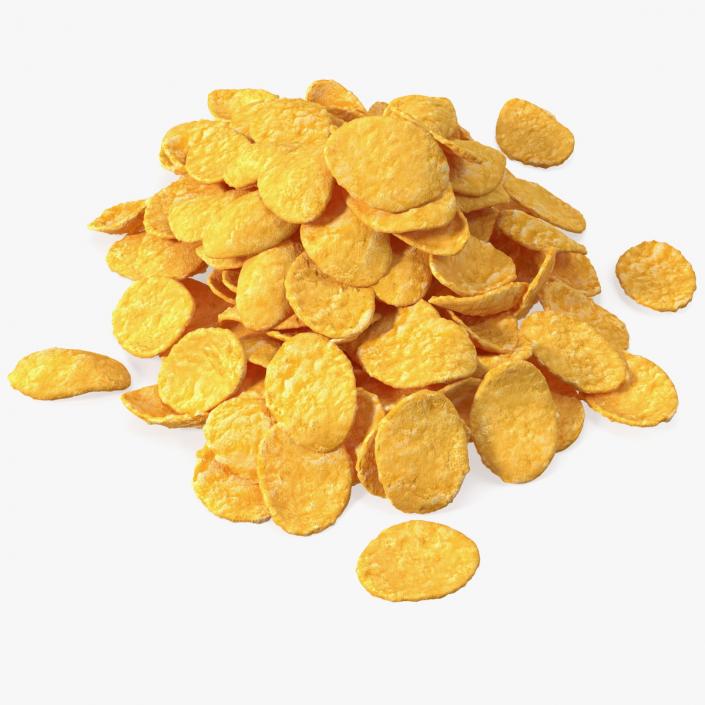 3D Pile of Dry Corn Flakes model