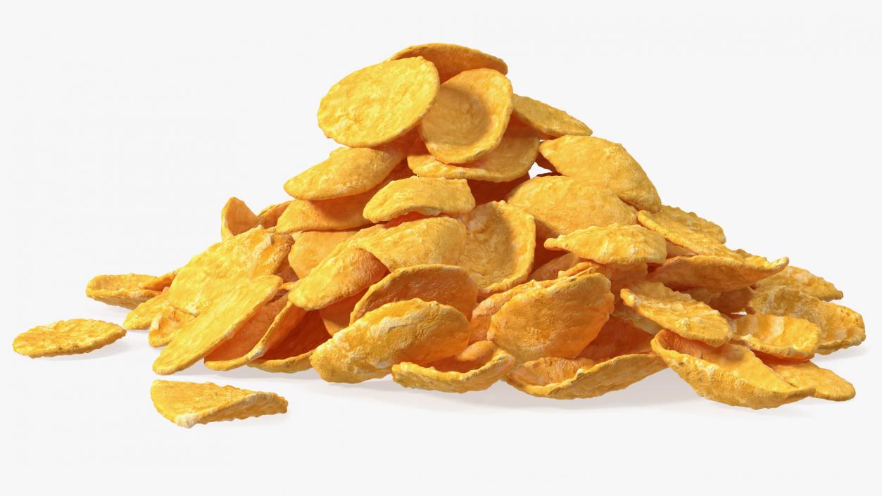 3D Pile of Dry Corn Flakes model