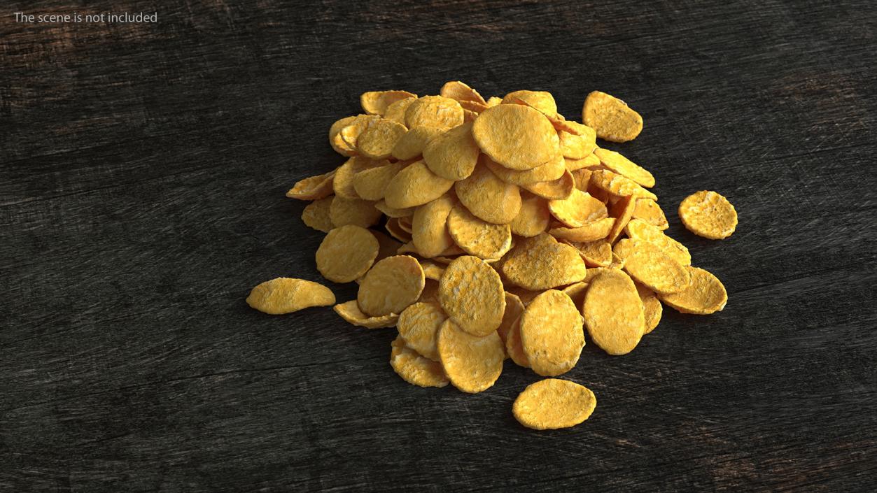 3D Pile of Dry Corn Flakes model