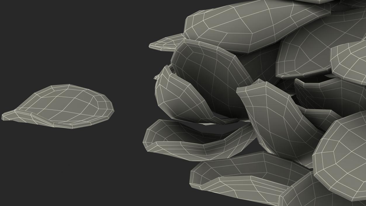 3D Pile of Dry Corn Flakes model