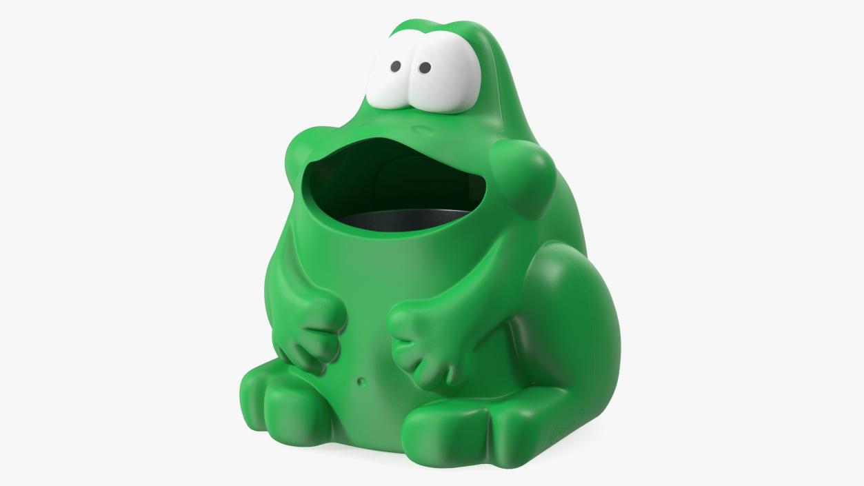 3D Frog-Shaped Trash Can