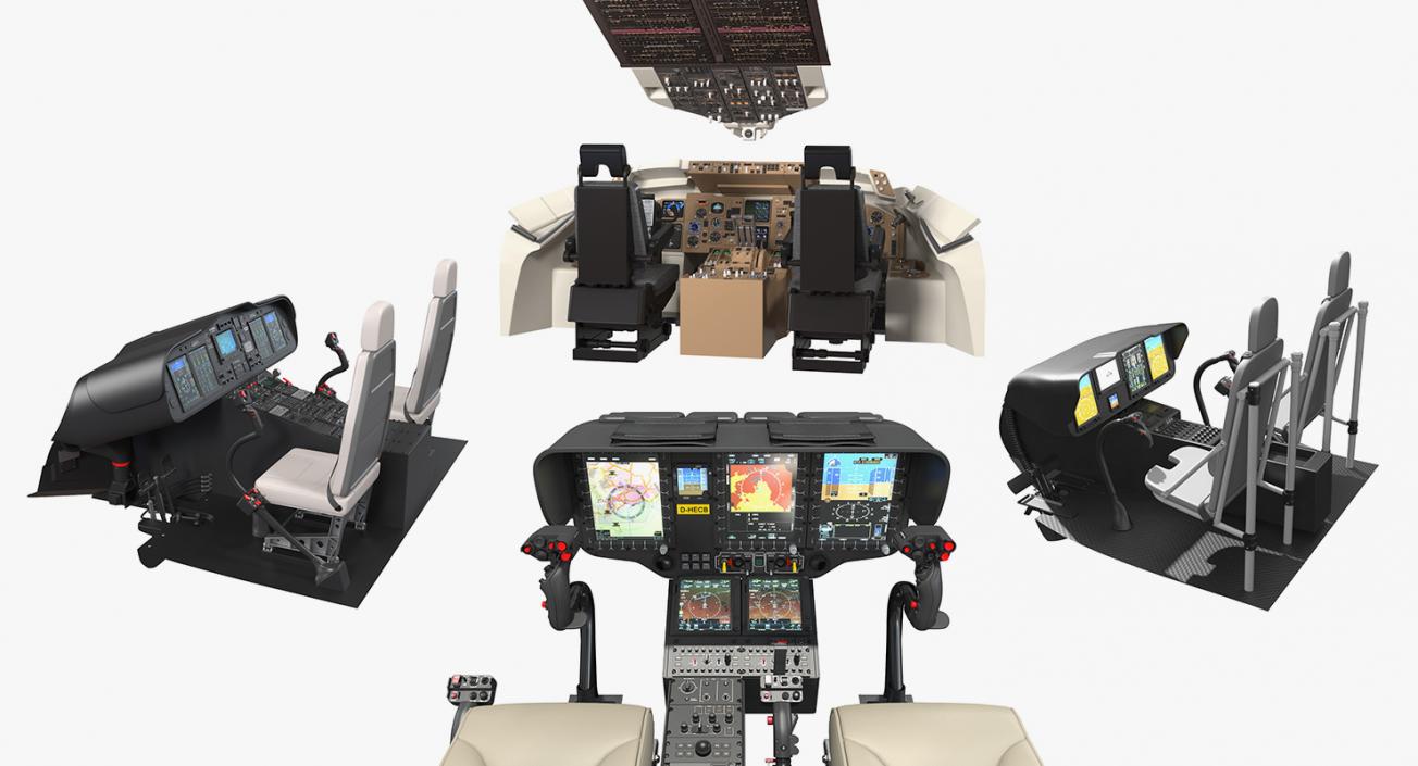 3D model Cockpits Controls Collection 2