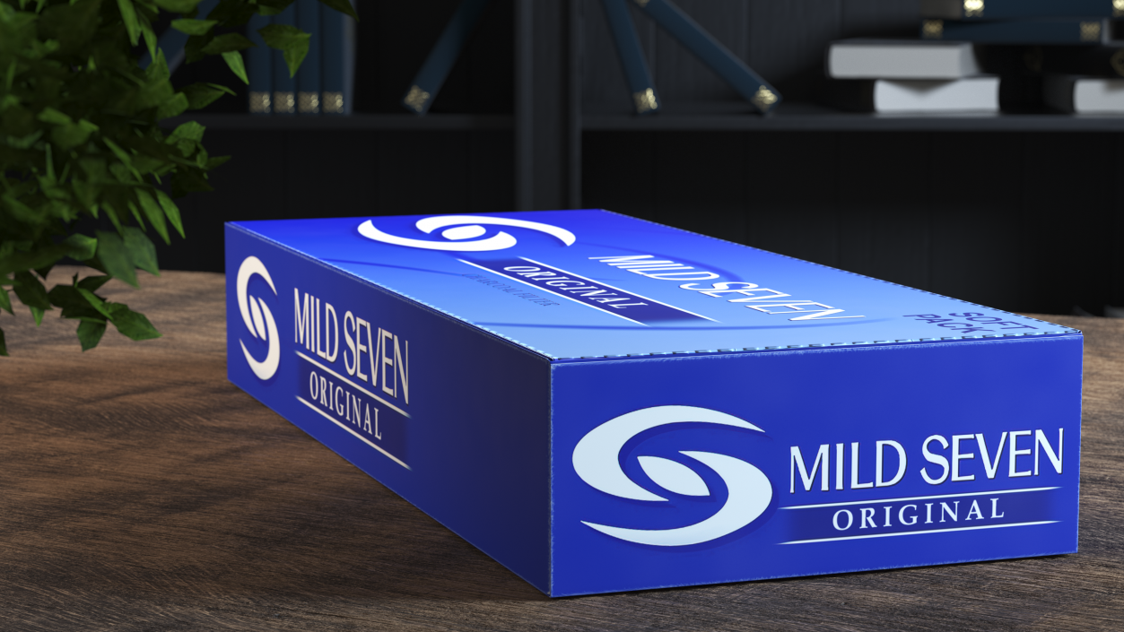 3D Carton Cigarettes Box Mildseven