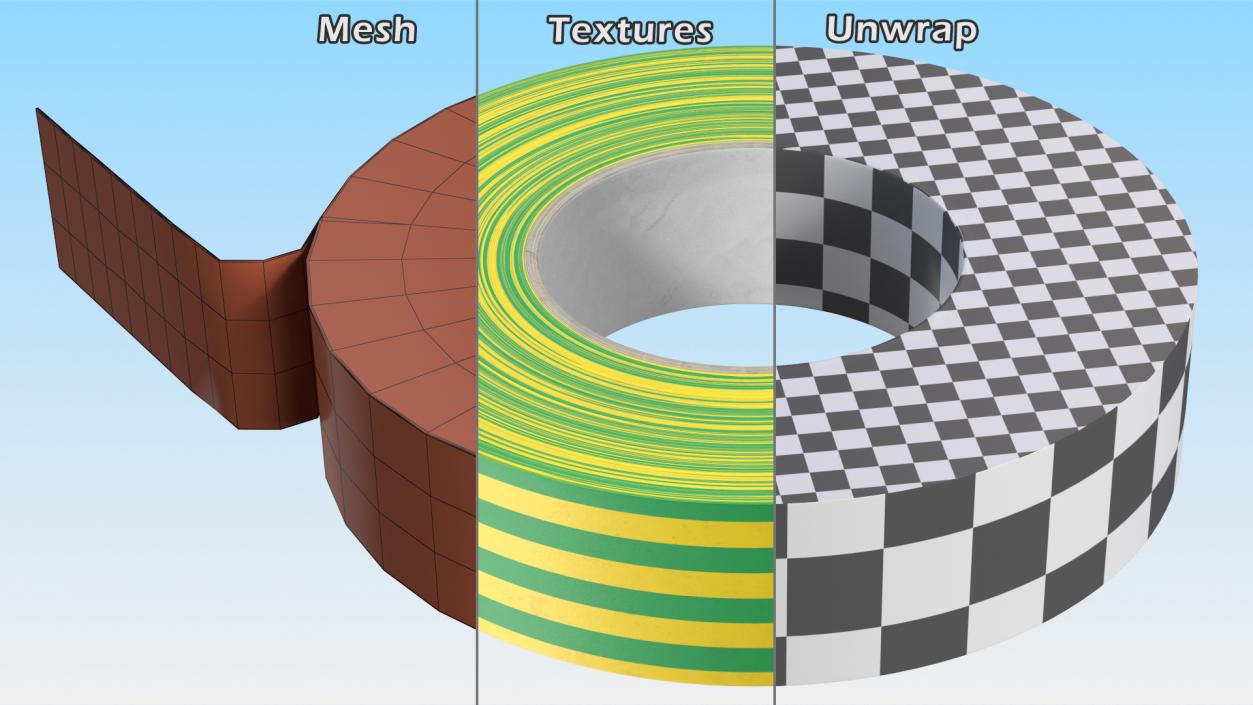 Insulating Electrical Tape Green 3D