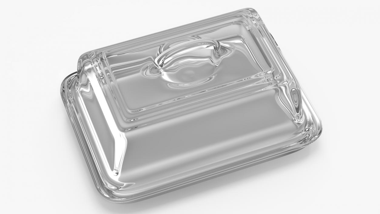 Glass Butter Dish 3D