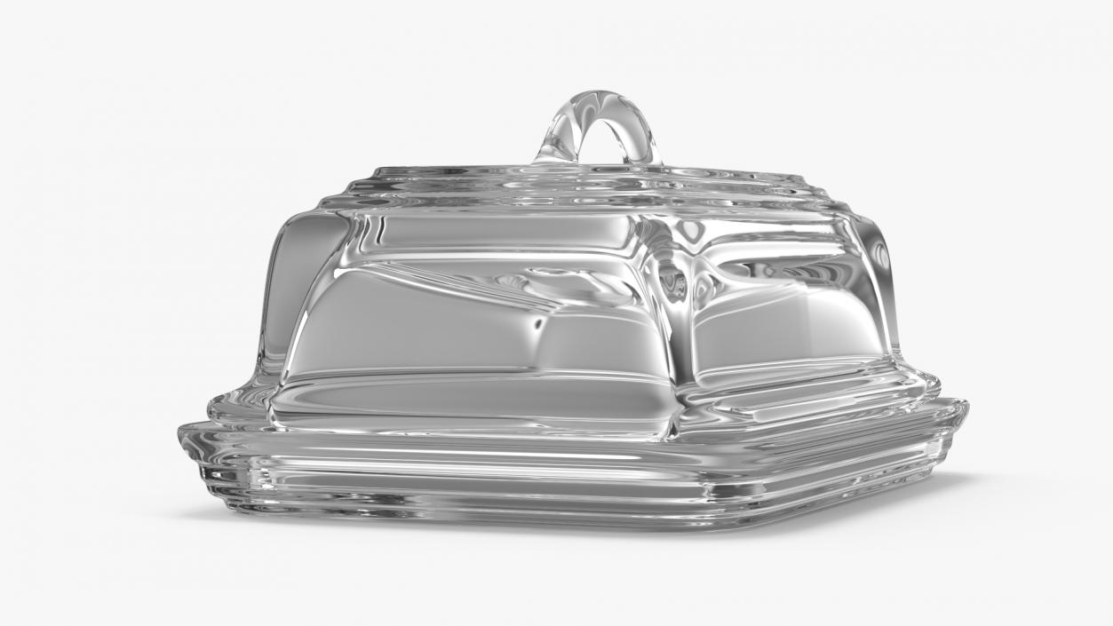 Glass Butter Dish 3D