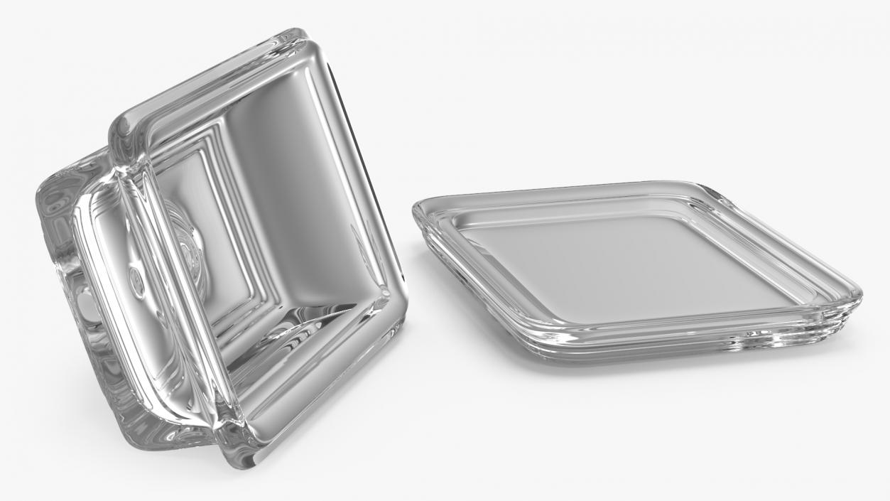 Glass Butter Dish 3D