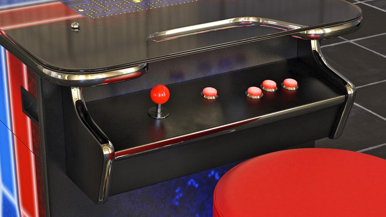 3D Cocktail Table Arcade Machine with Stools