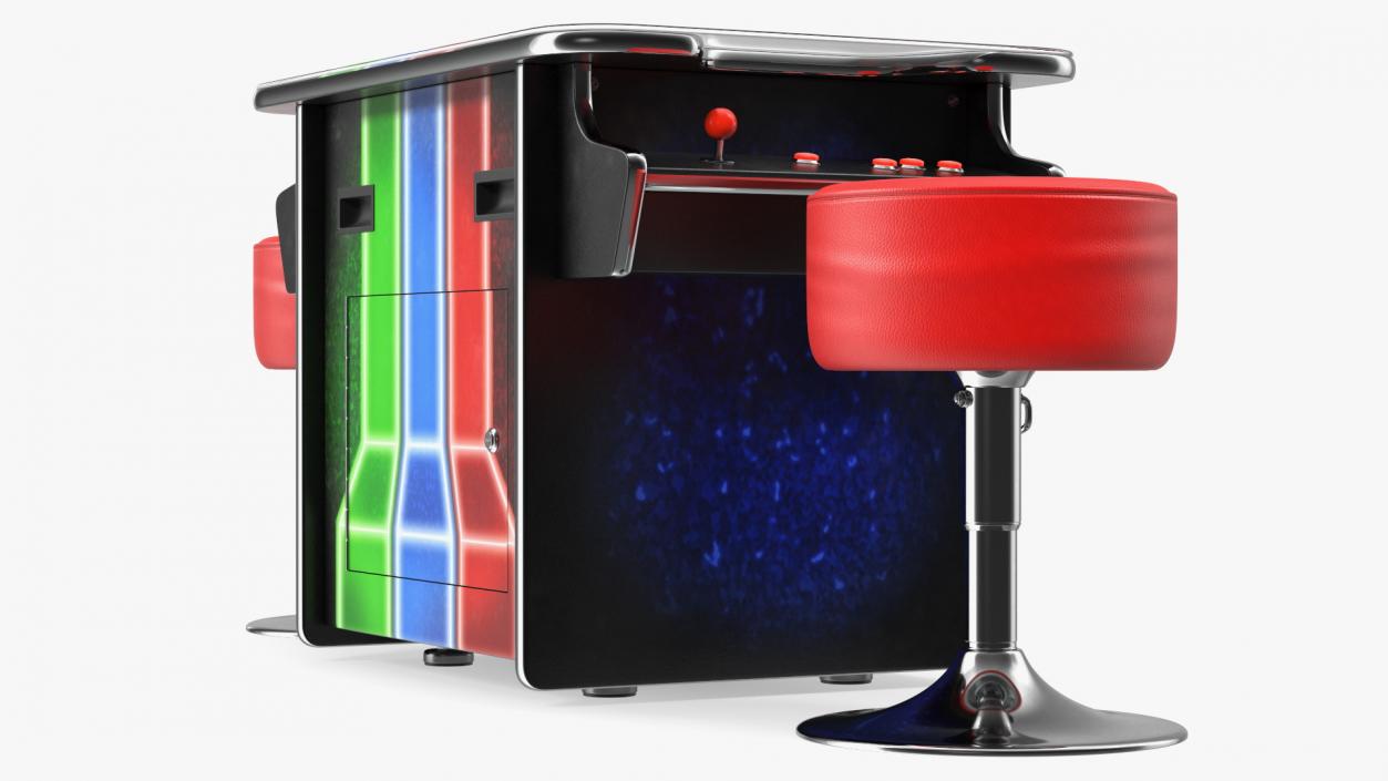 3D Cocktail Table Arcade Machine with Stools